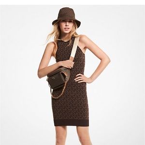 Michael Kors Logo Jacquard Tank Dress